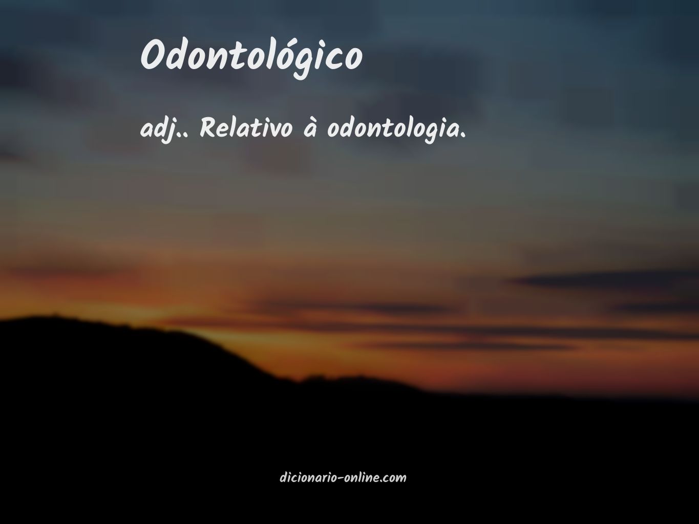 Significado de odontológico