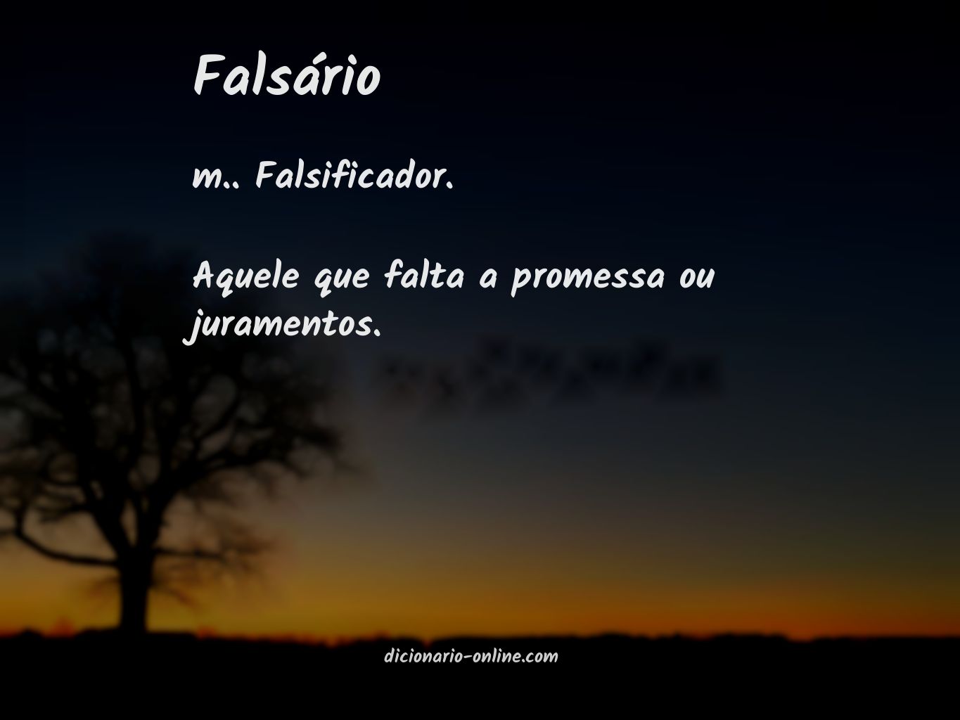 Significado de falsário