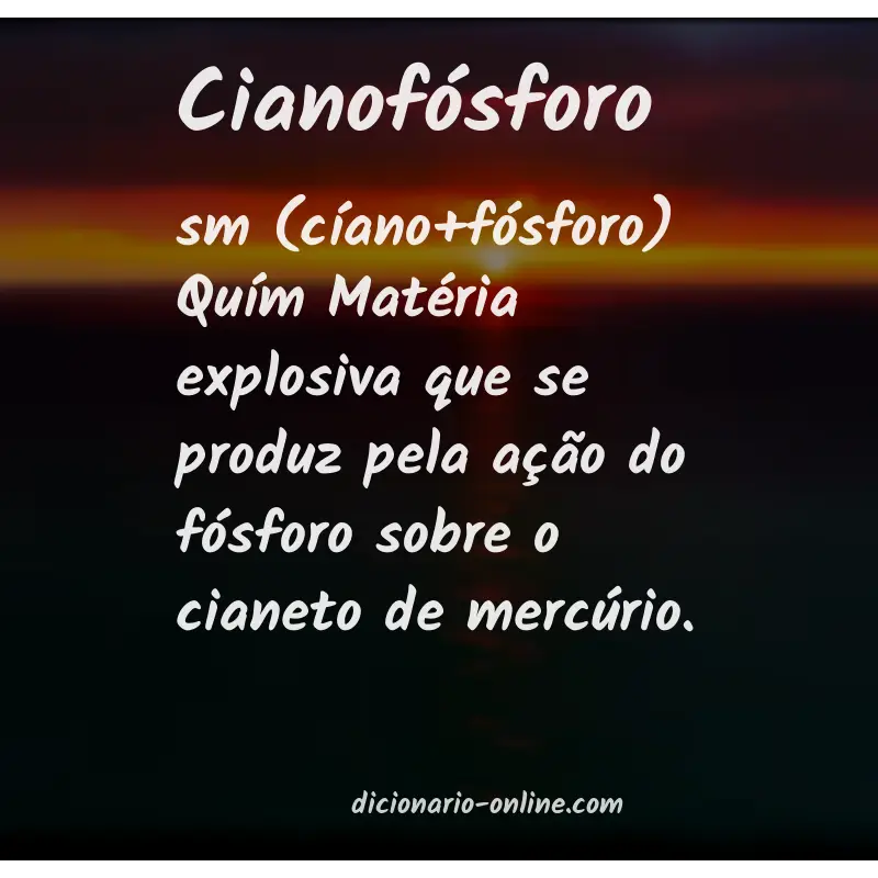 Significado de cianofósforo