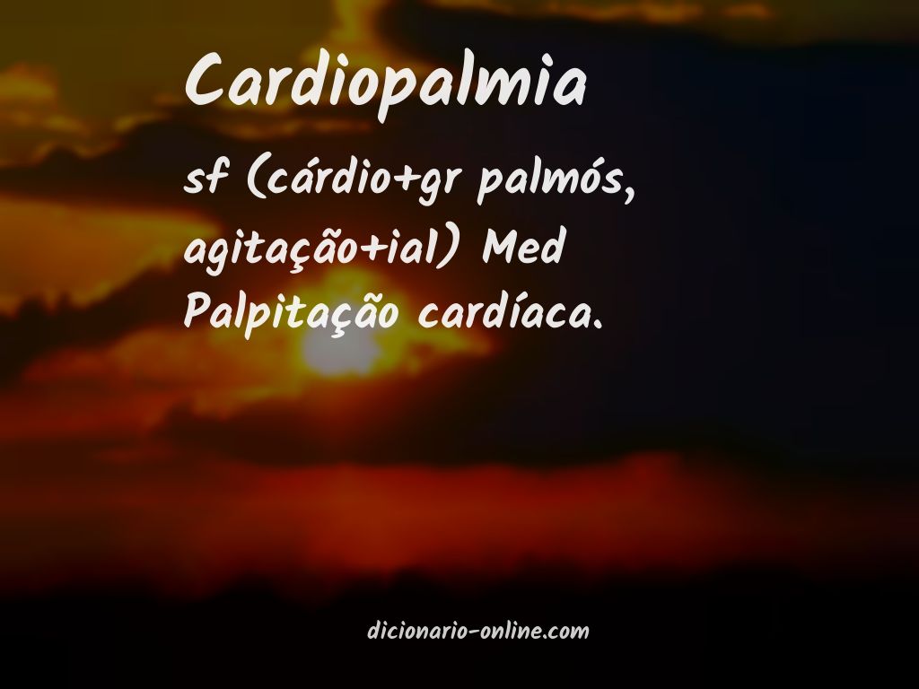 Significado de cardiopalmia