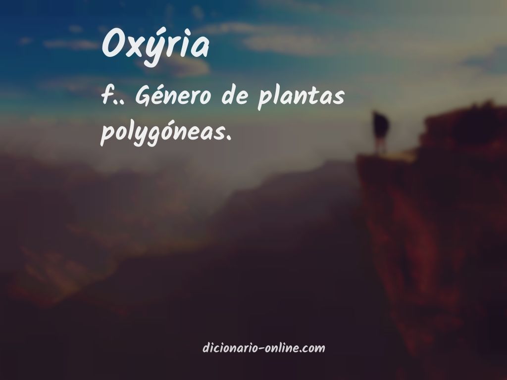 Significado de oxýria