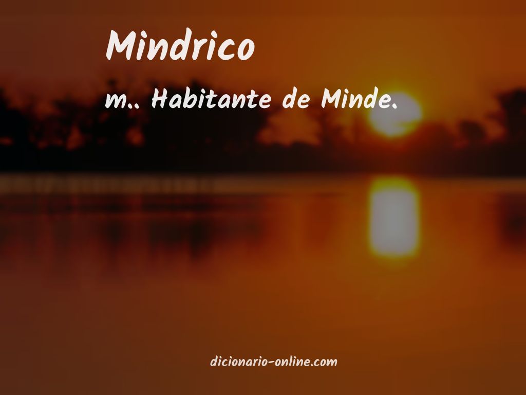 Significado de mindrico