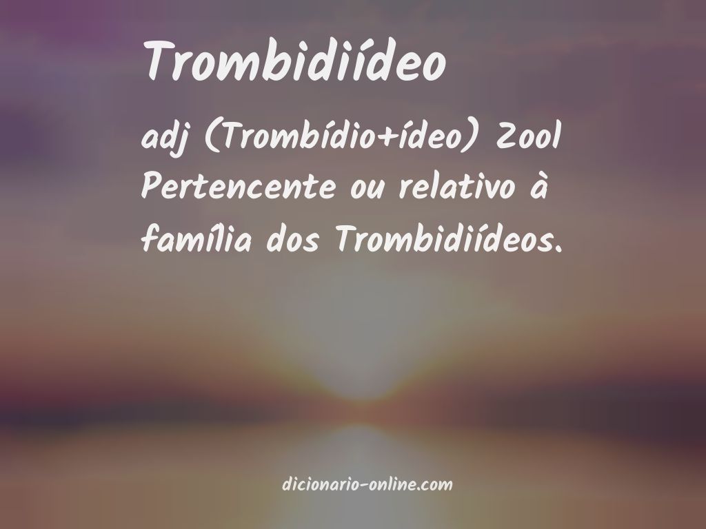 Significado de trombidiídeo