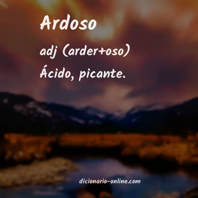 Significado de ardoso