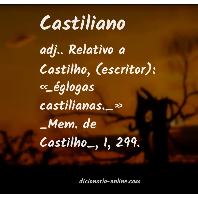 Significado de castiliano