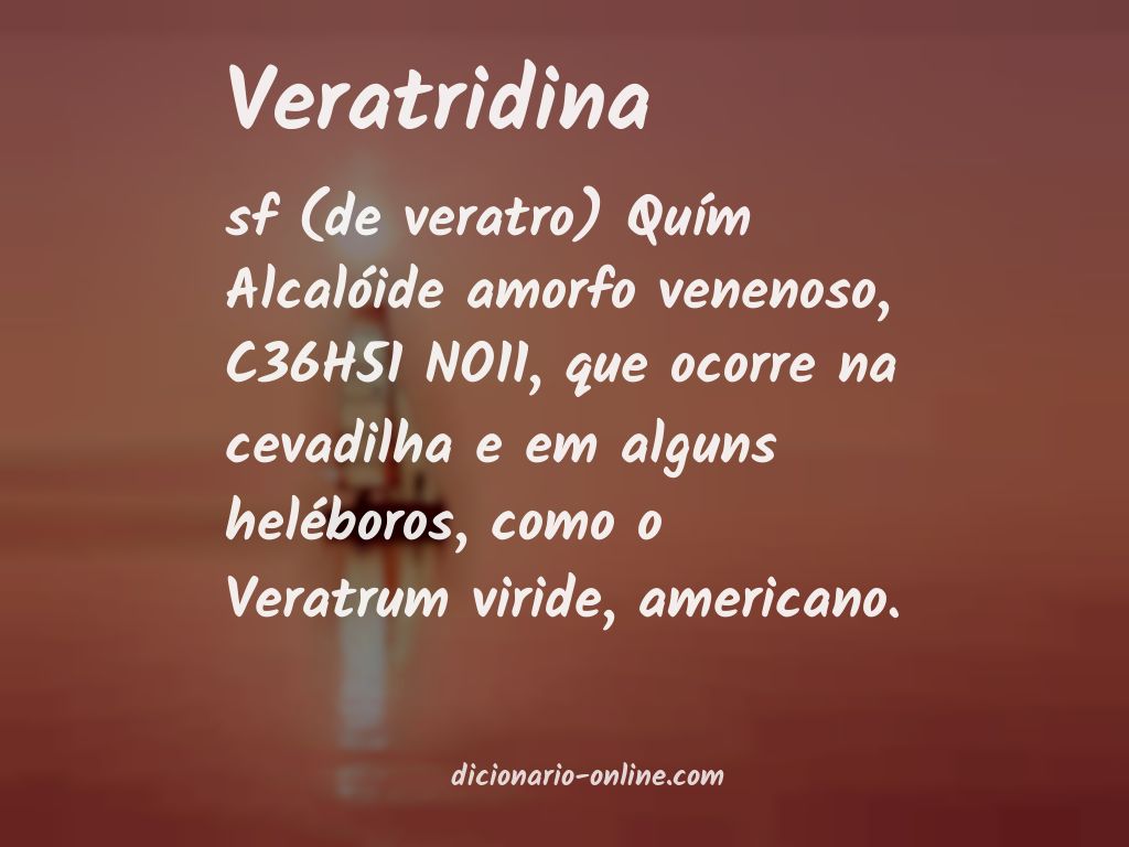 Significado de veratridina