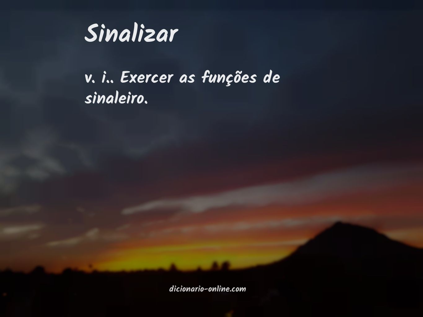 Significado de sinalizar