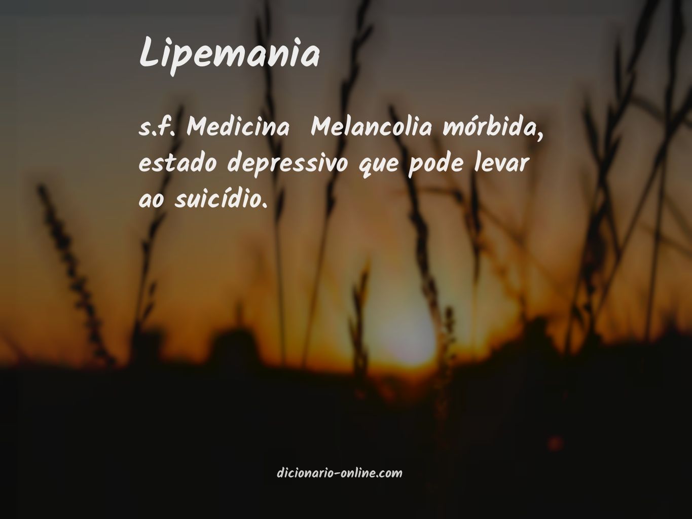 Significado de lipemania