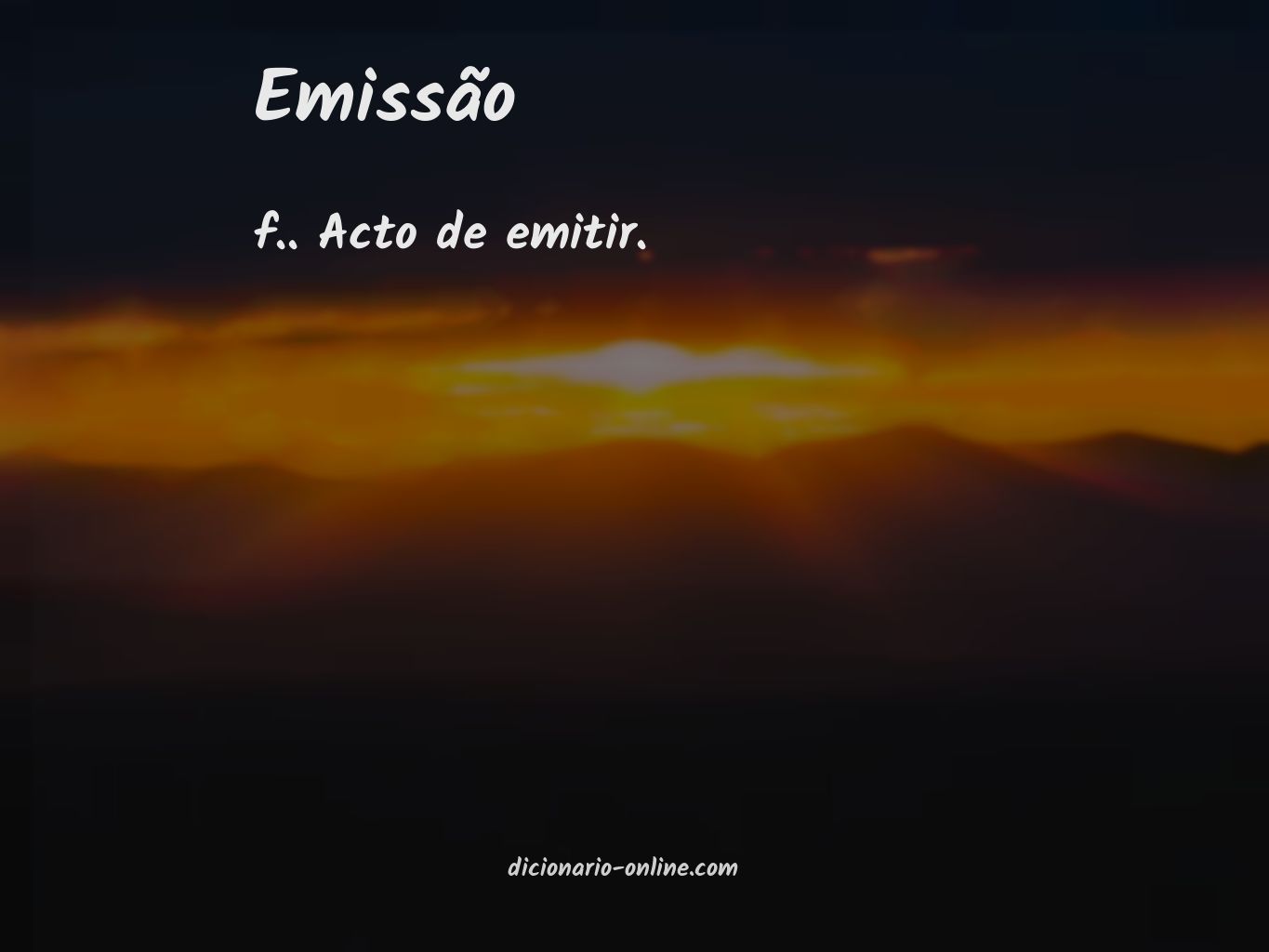 Significado de emissão