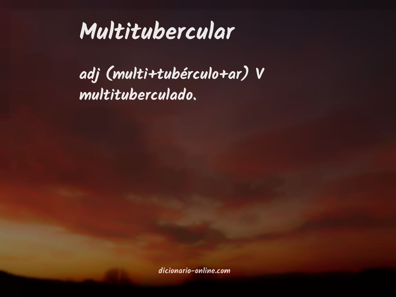 Significado de multitubercular