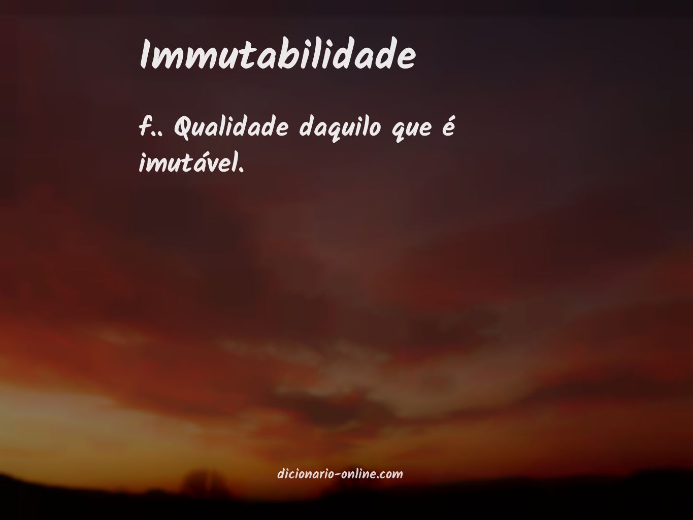 Significado de immutabilidade