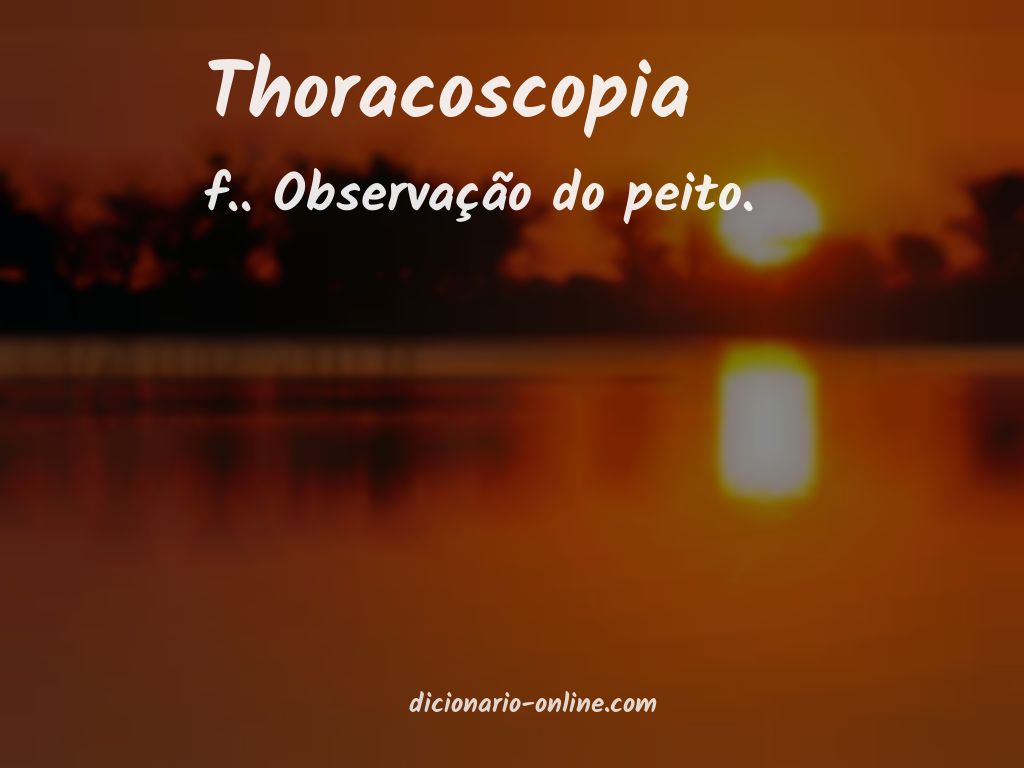 Significado de thoracoscopia