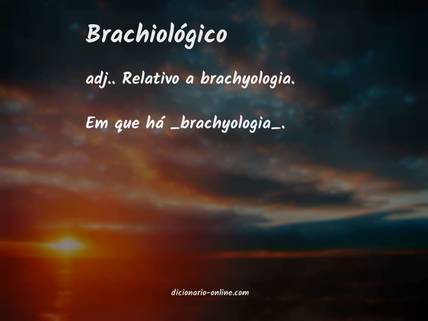 Significado de brachiológico