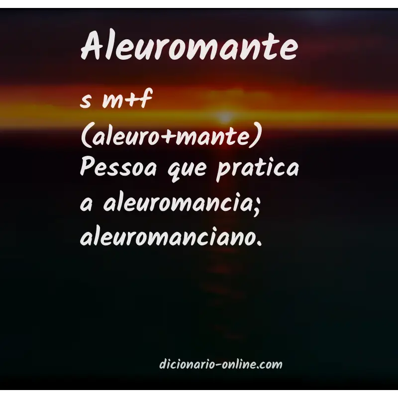 Significado de aleuromante