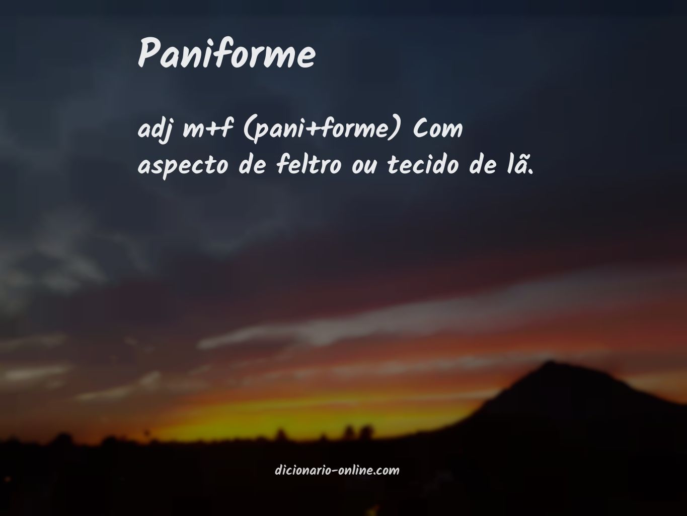 Significado de paniforme