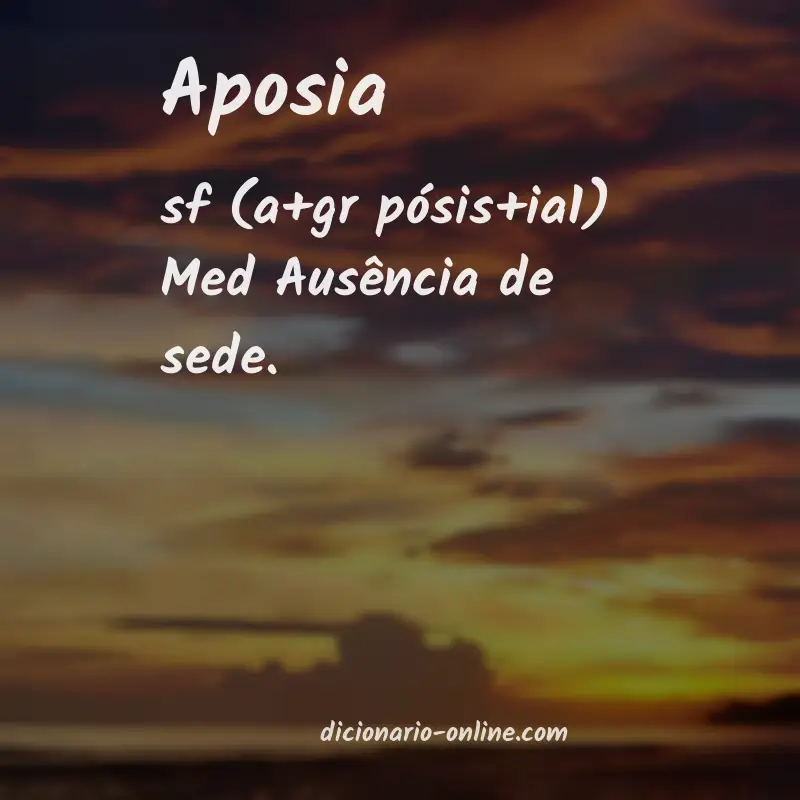 Significado de aposia