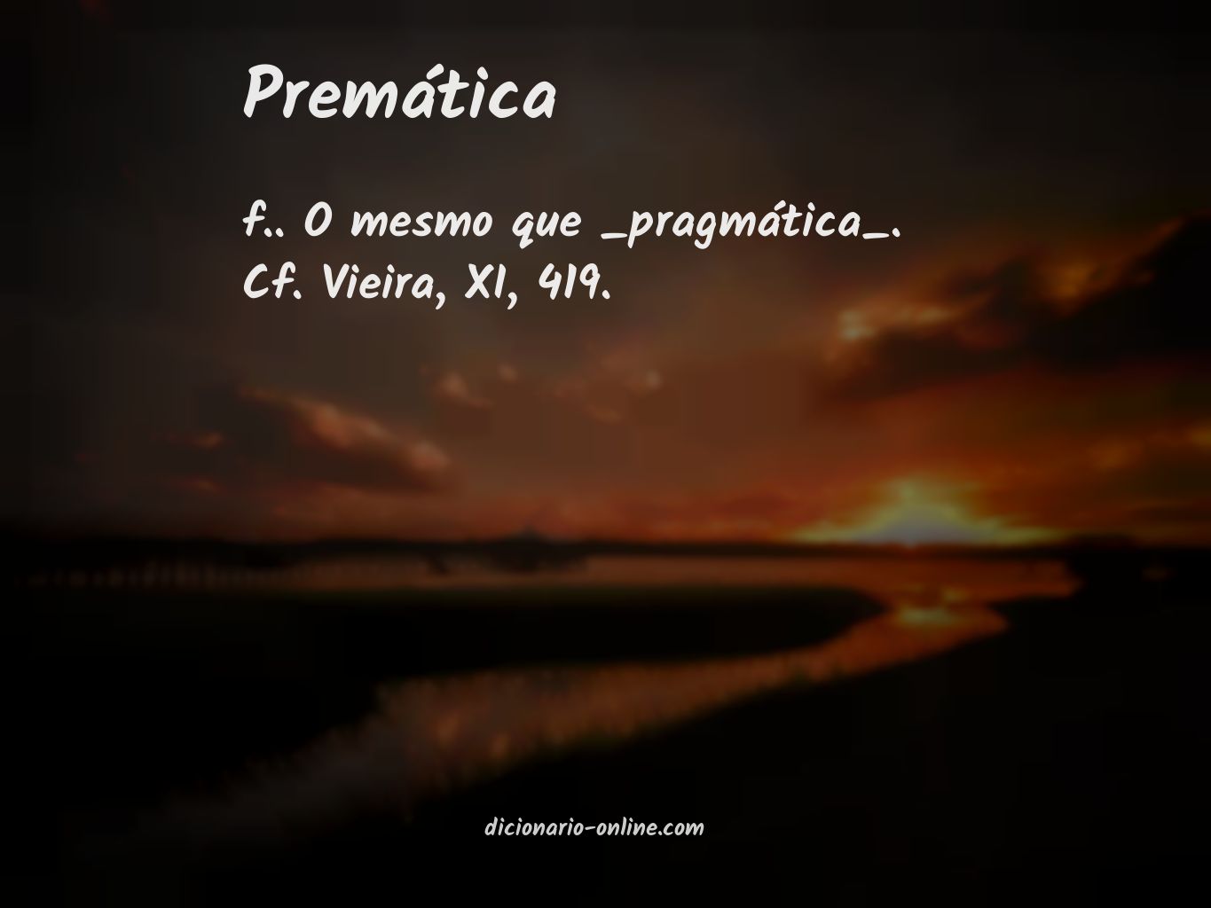 Significado de premática