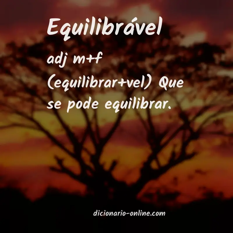 Significado de equilibrável