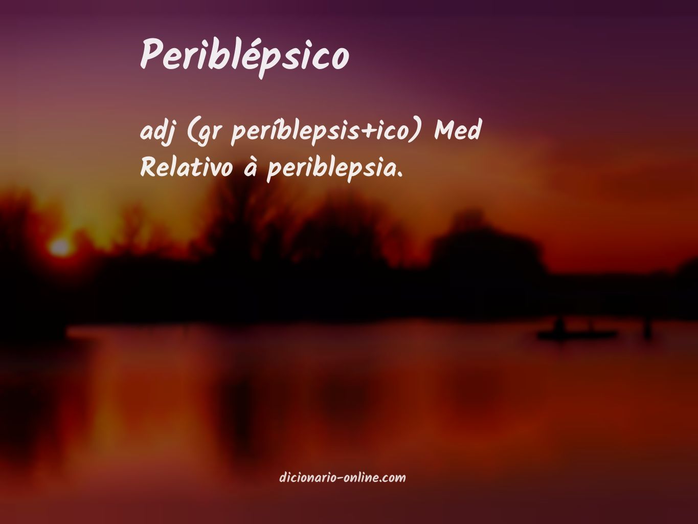 Significado de periblépsico