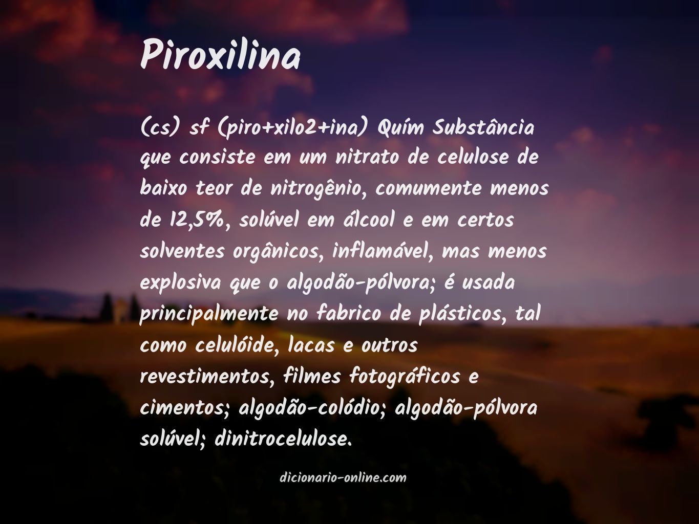 Significado de piroxilina