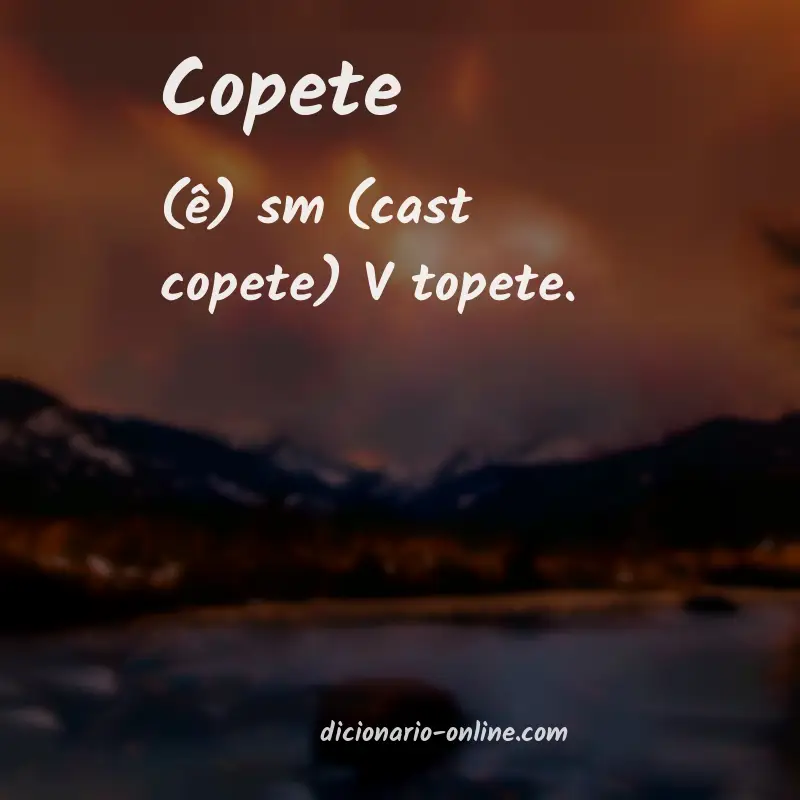 Significado de copete