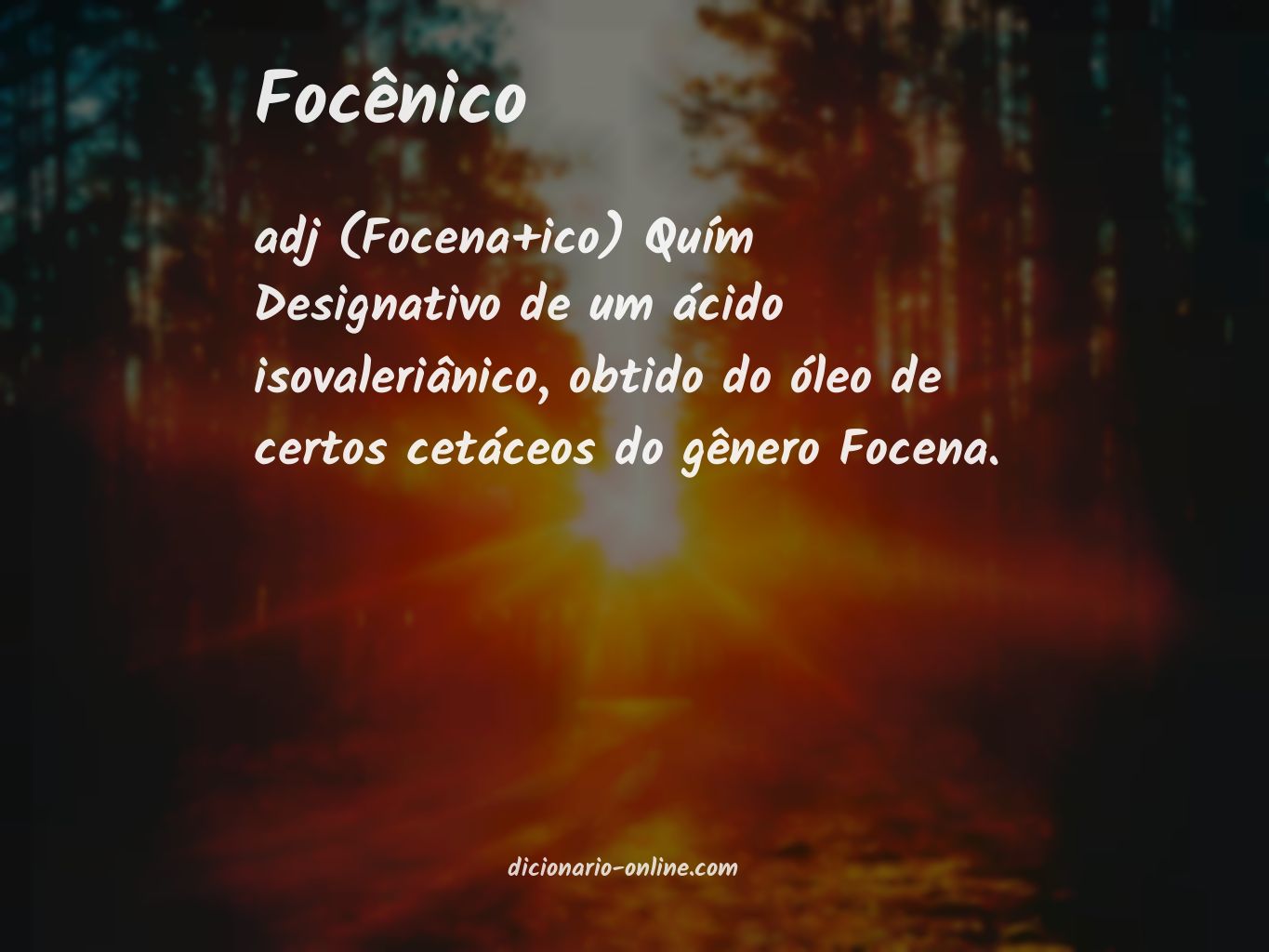 Significado de focênico