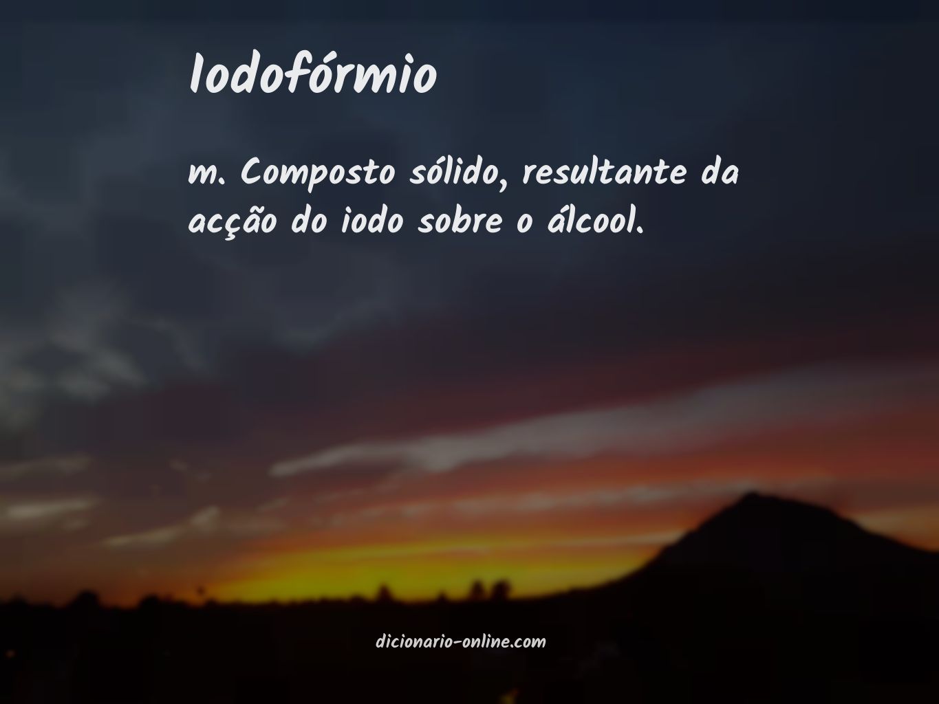 Significado de iodofórmio