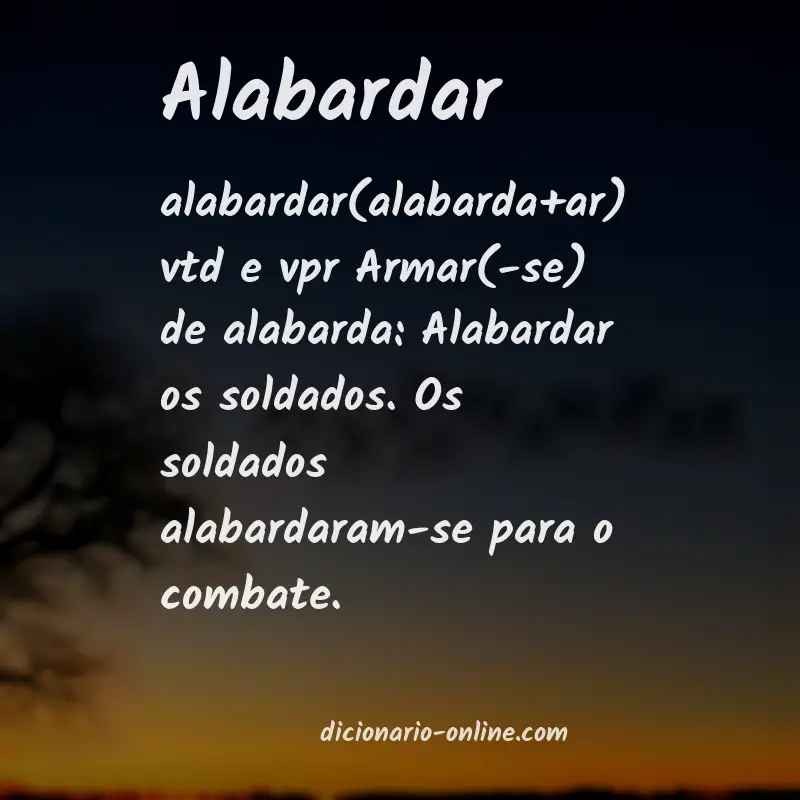 Significado de alabardar