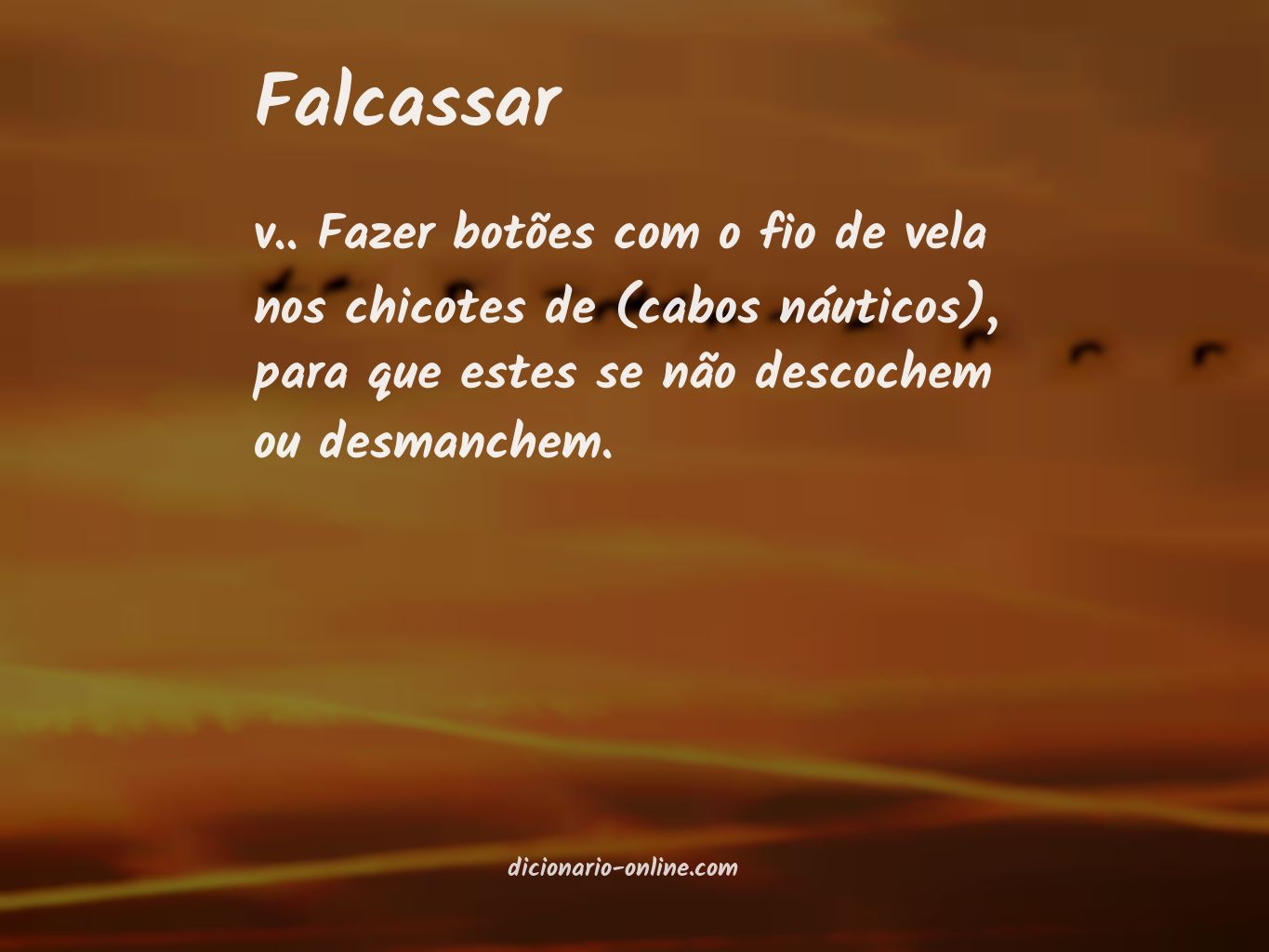 Significado de falcassar