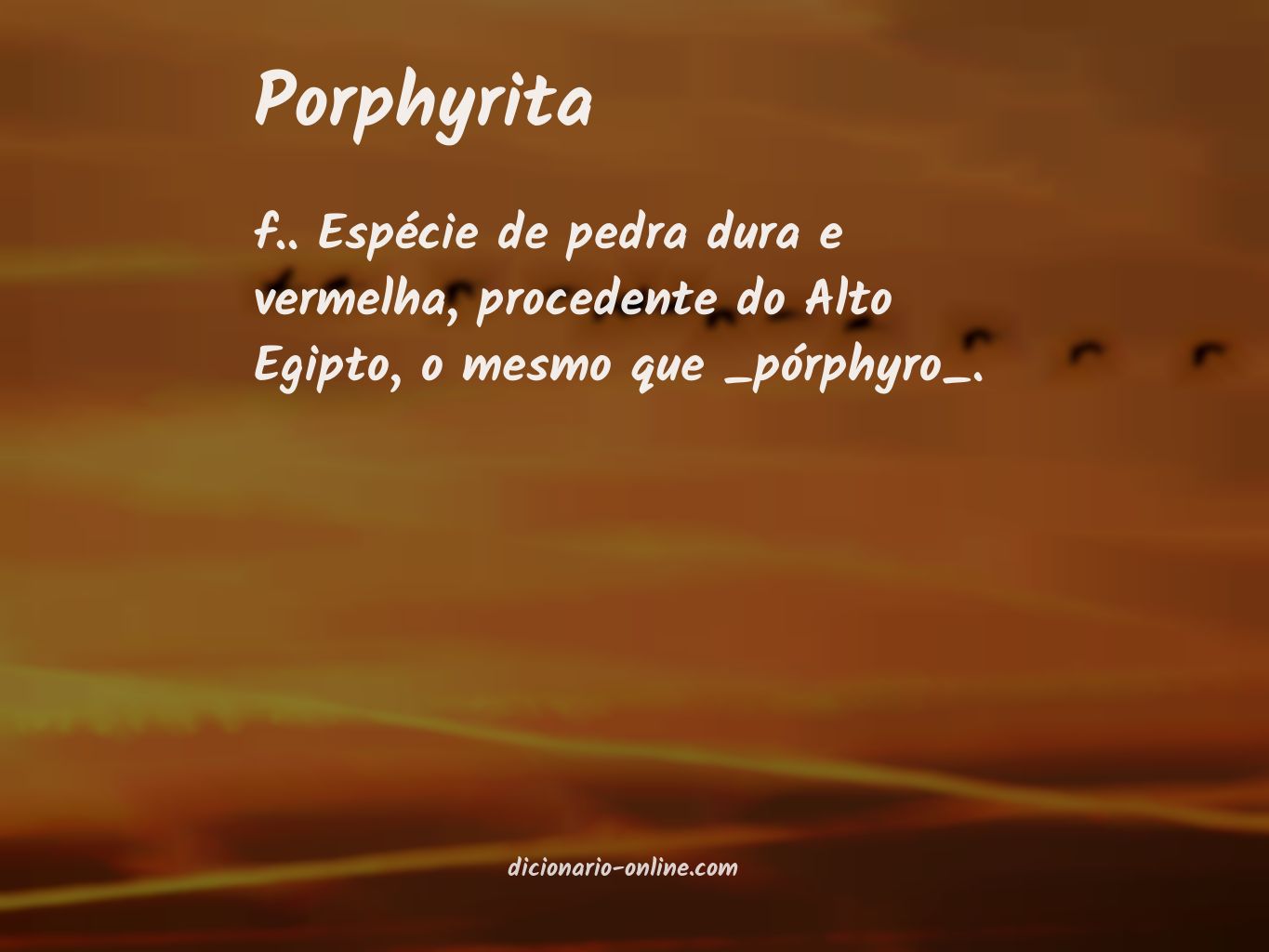 Significado de porphyrita