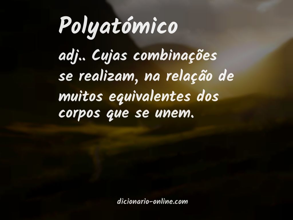 Significado de polyatómico