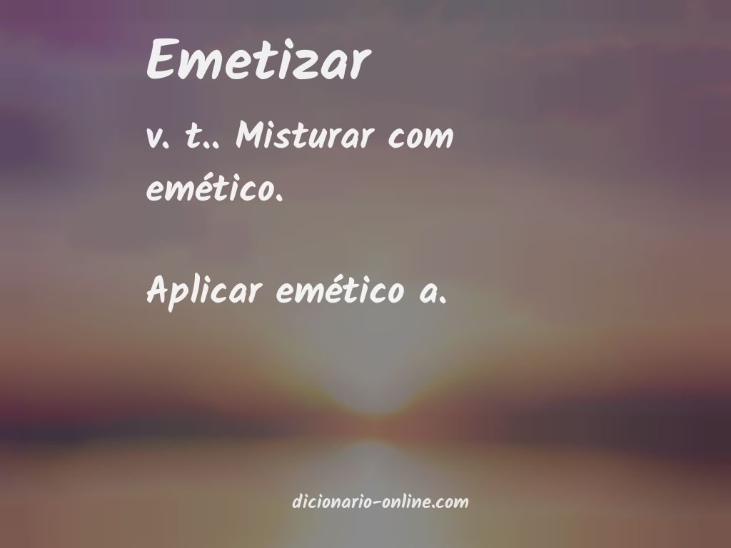 Significado de emetizar