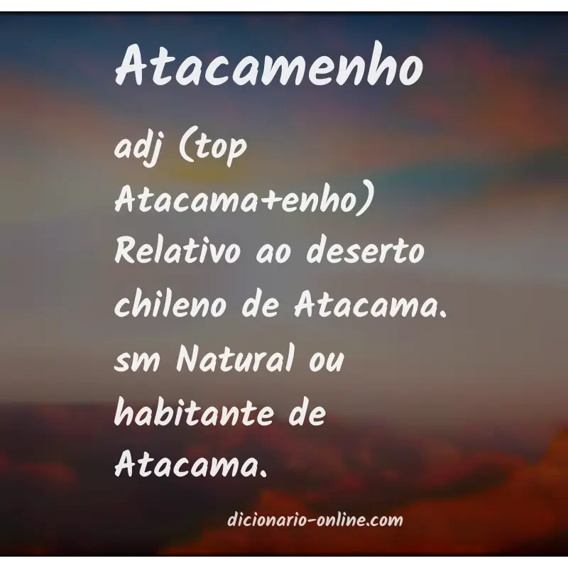 Significado de atacamenho