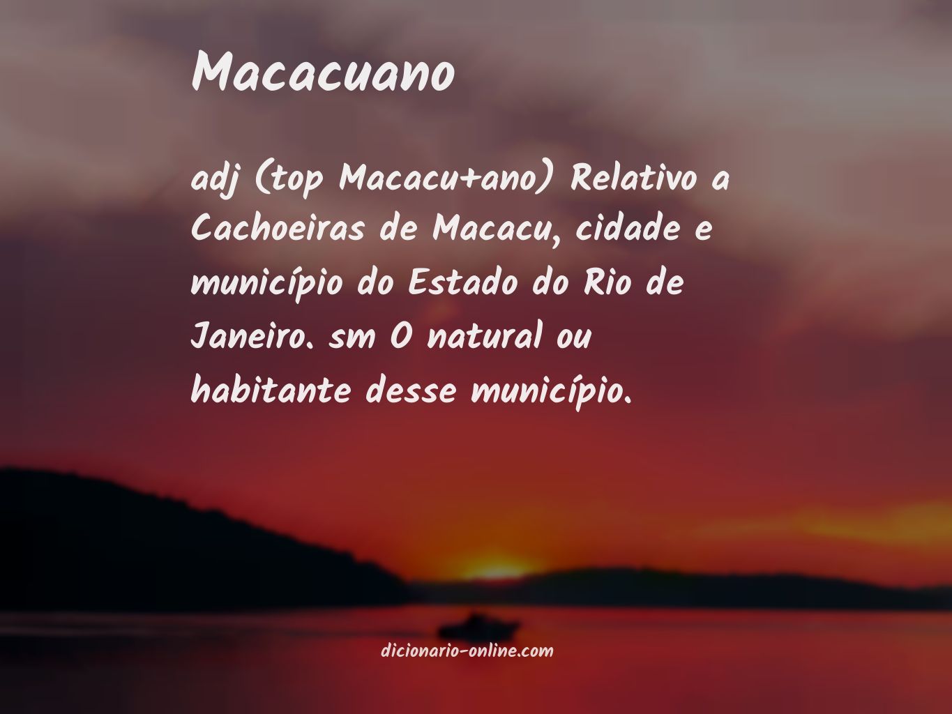 Significado de macacuano