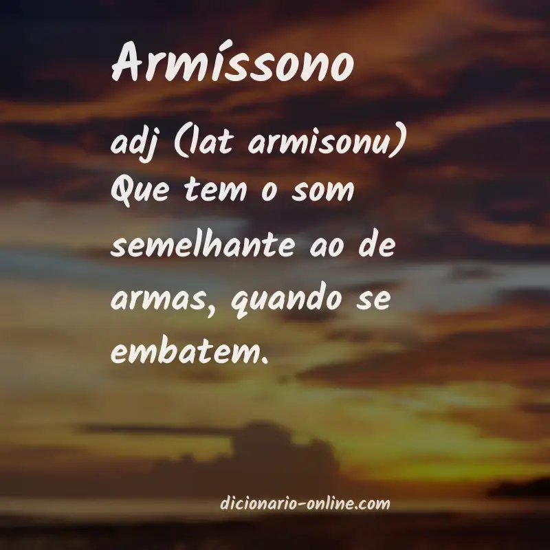 Significado de armíssono