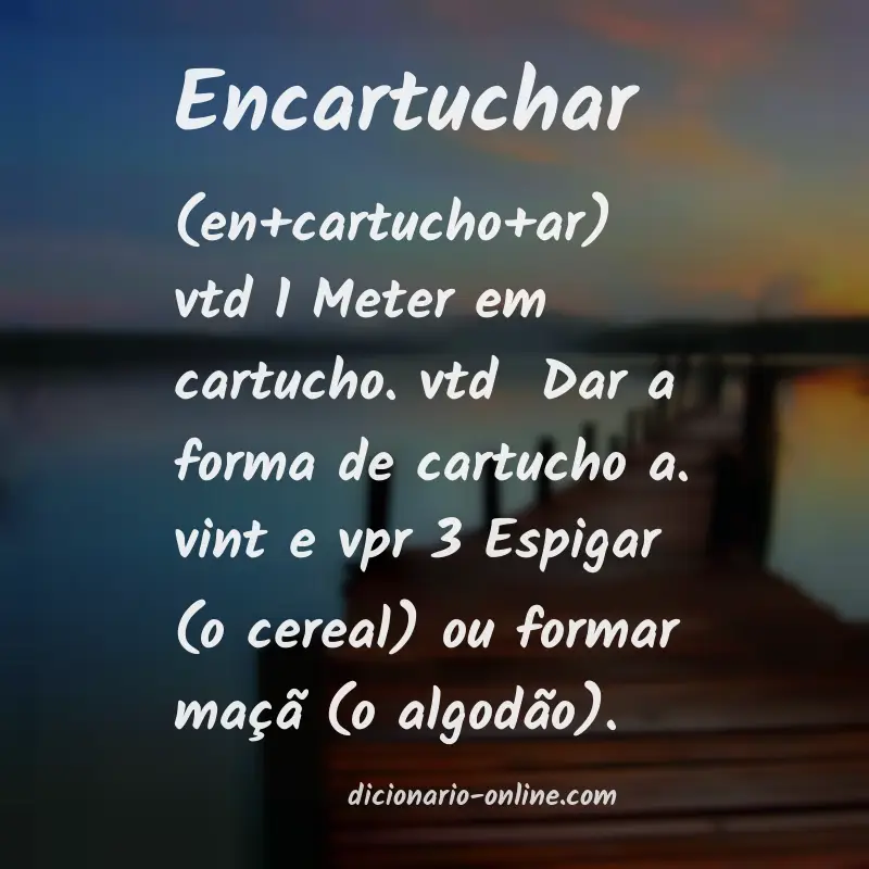 Significado de encartuchar