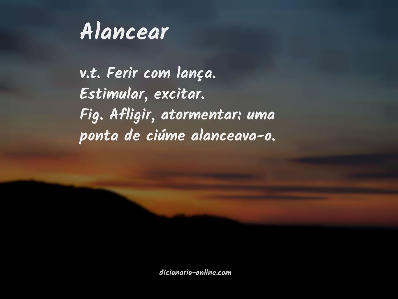 Significado de alancear