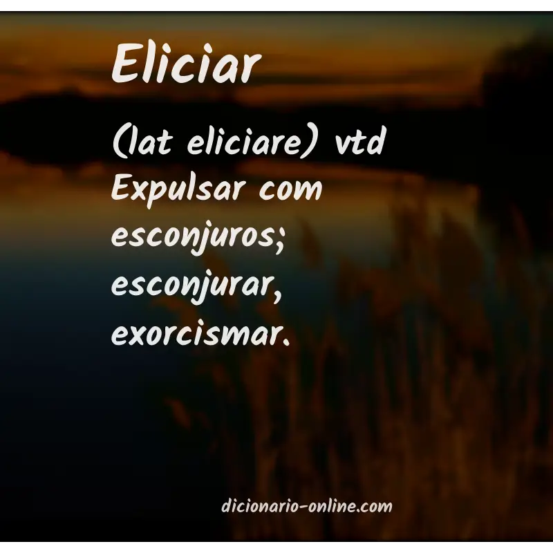 Significado de eliciar