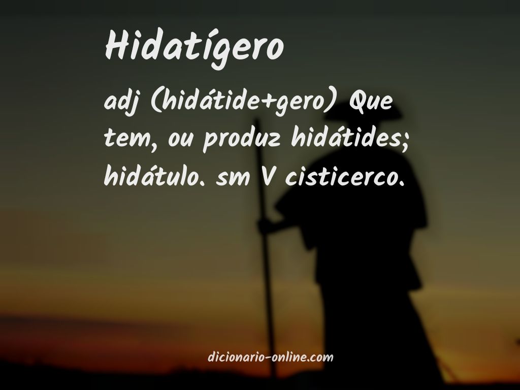 Significado de hidatígero