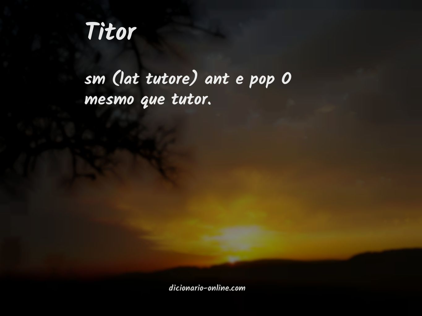 Significado de titor