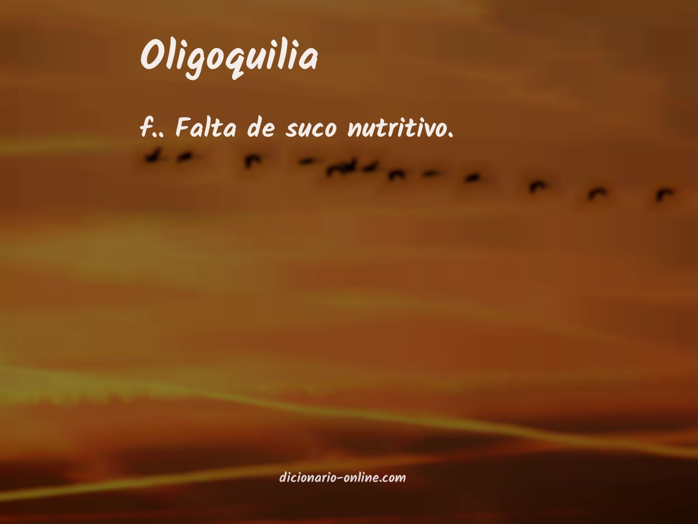 Significado de oligoquilia