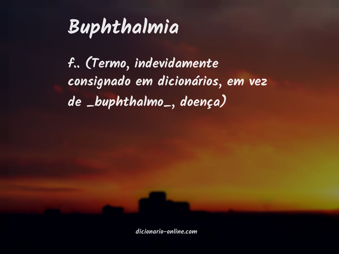 Significado de buphthalmia
