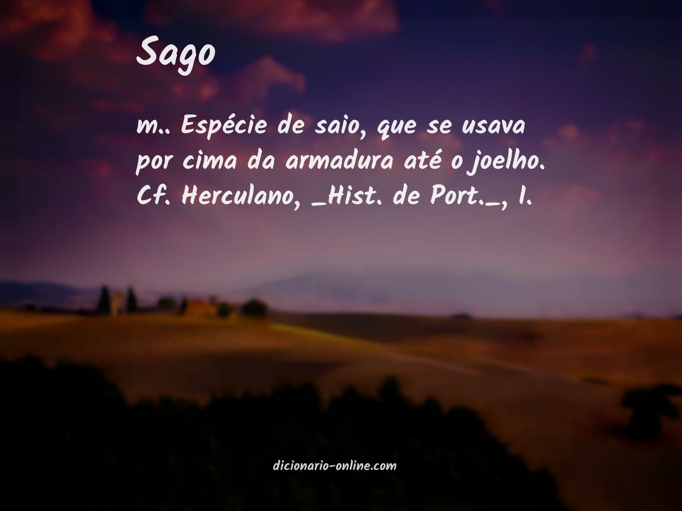 Significado de sago