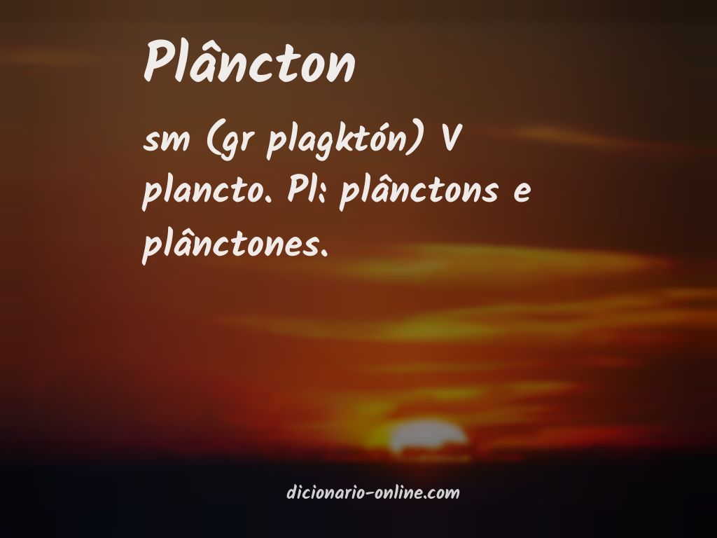 Significado de plâncton