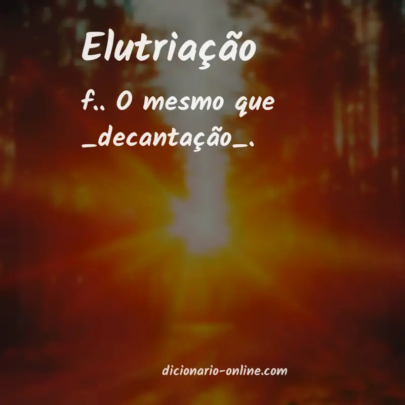 Significado de elutriação