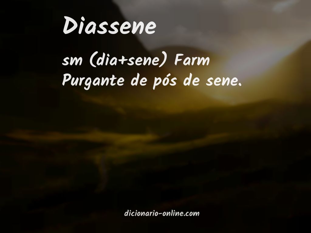 Significado de diassene