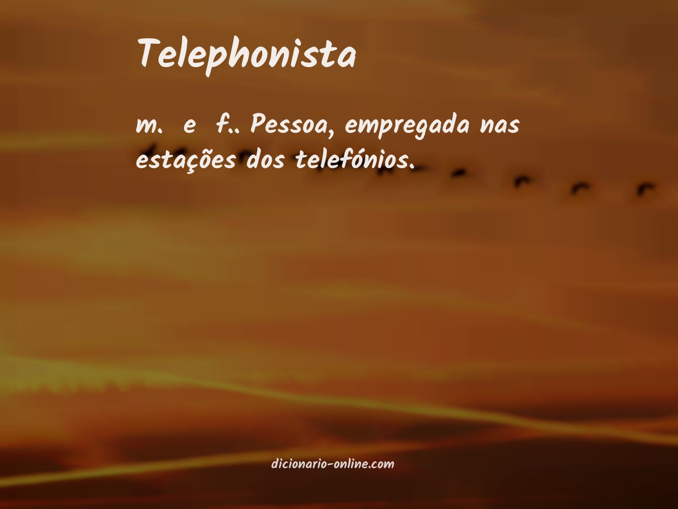 Significado de telephonista