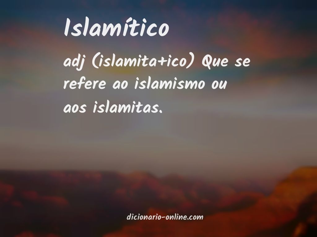 Significado de islamítico