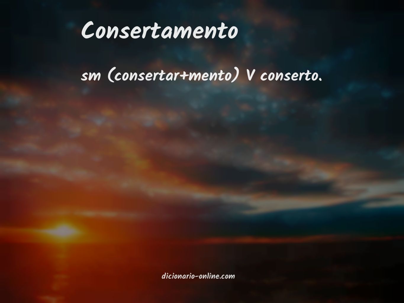 Significado de consertamento