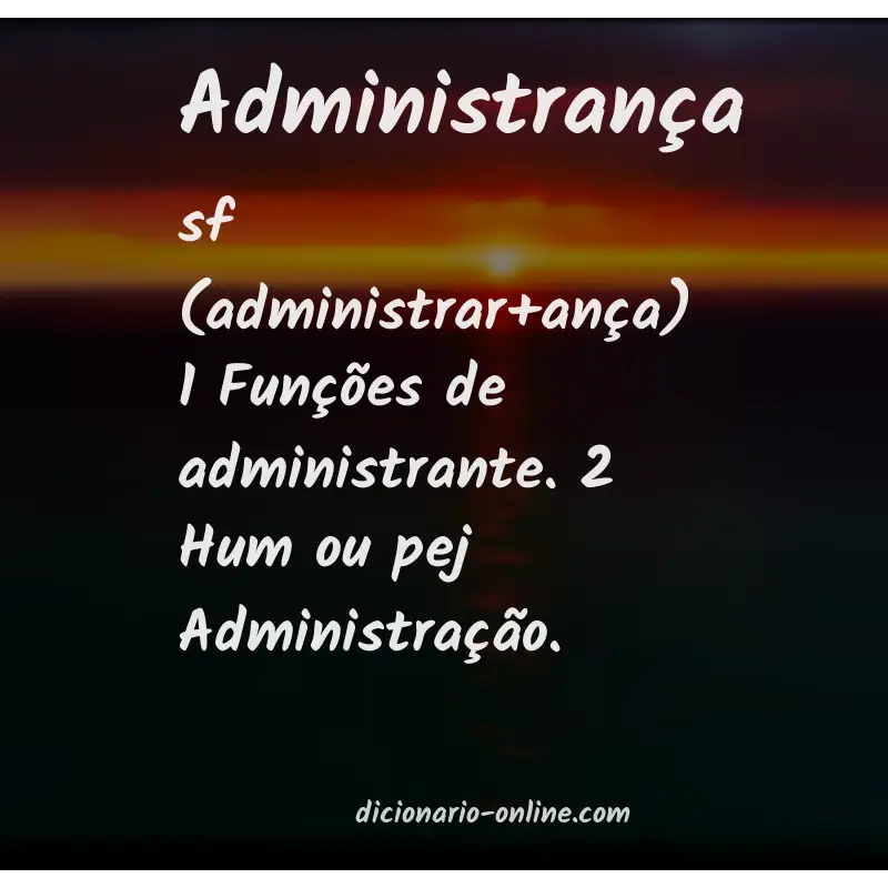 Significado de administrança